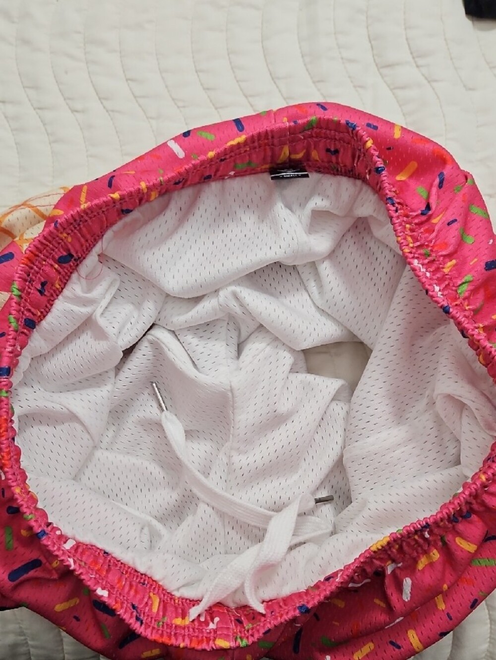 Men's Athletic Shorts — Pink Sprinkle Ice Cream Print - Picture 8 of 9